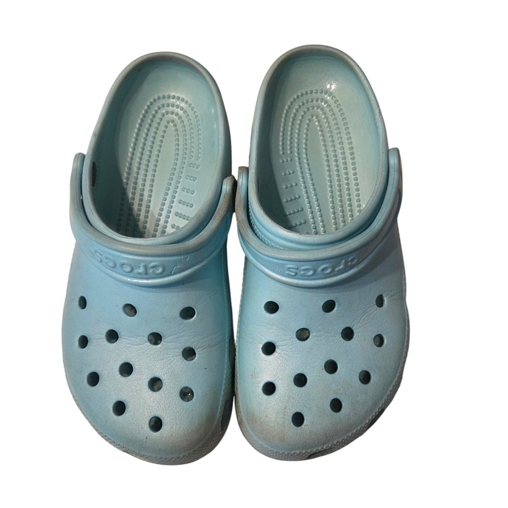 Crocs Classic Clog Croslite Slip On Relaxed Light Blue Gorpcore Casual Size W8